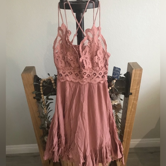NWT Free People Adella small rose slip dress - Picture 4 of 8